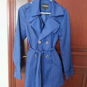 Express Trench Coat, Blue, Small